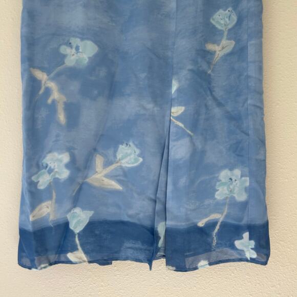 Sigrid Olson floral long maxi boho bohemian 90s Y2K festival fairy hippie slit 4 - Picture 2 of 11